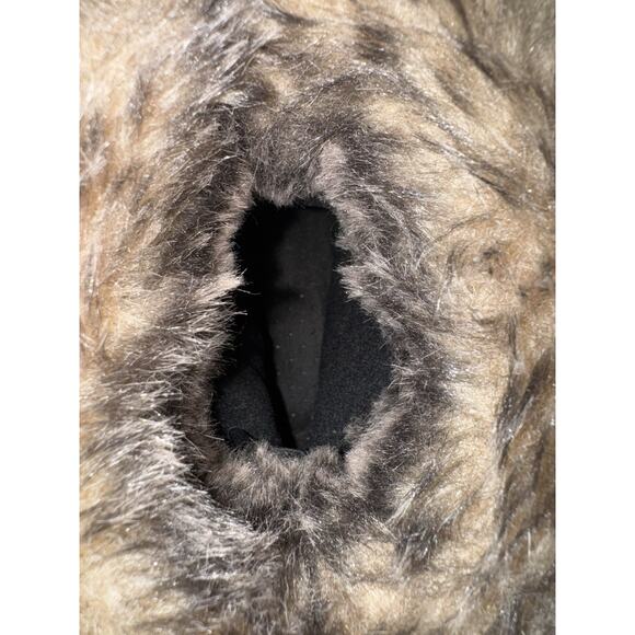 Cougar Winter Boots Women‎ 7M Taupe Suede Faux Fur Fold-Over Buckle Heel Franca - Picture 10 of 12